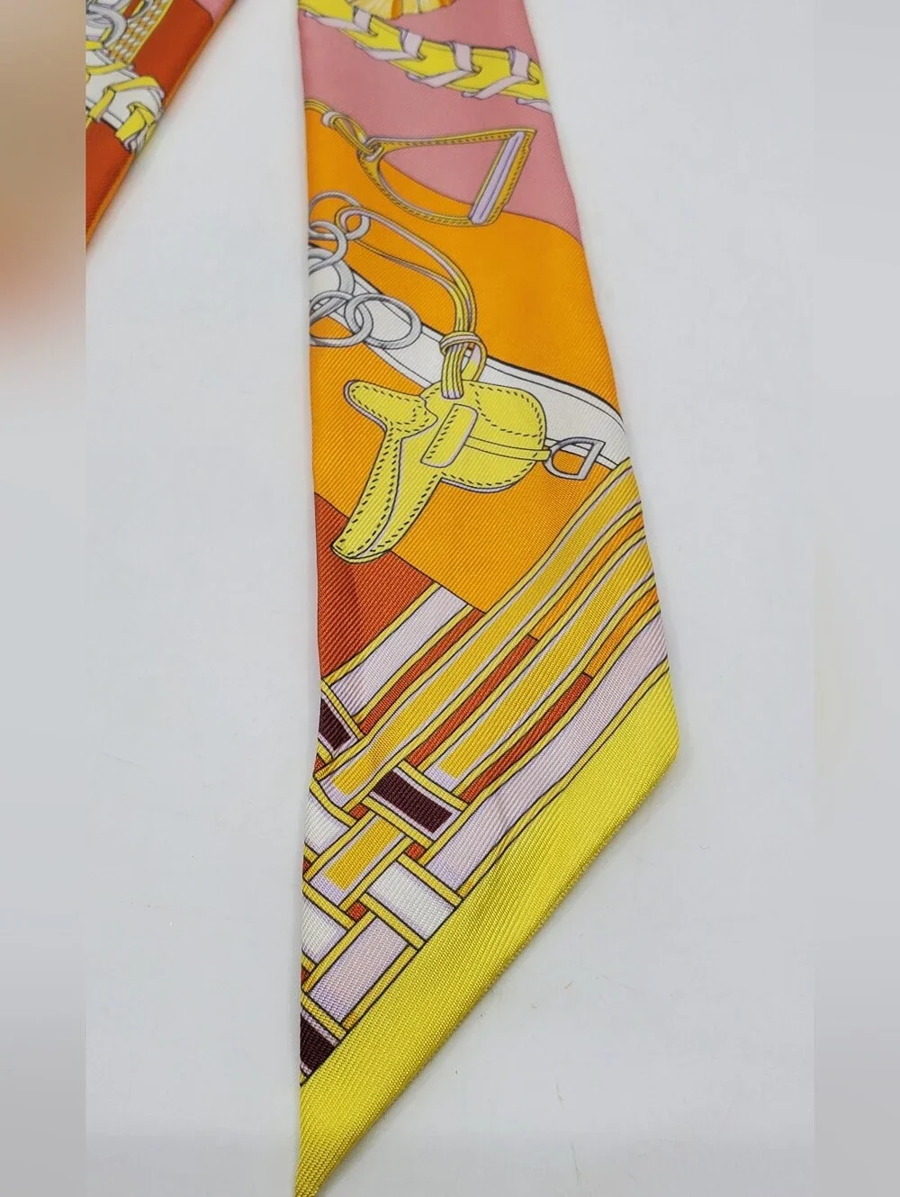 Hermes Brides Et Gris-Gris Twilly Scarf - Picture 3 of 12